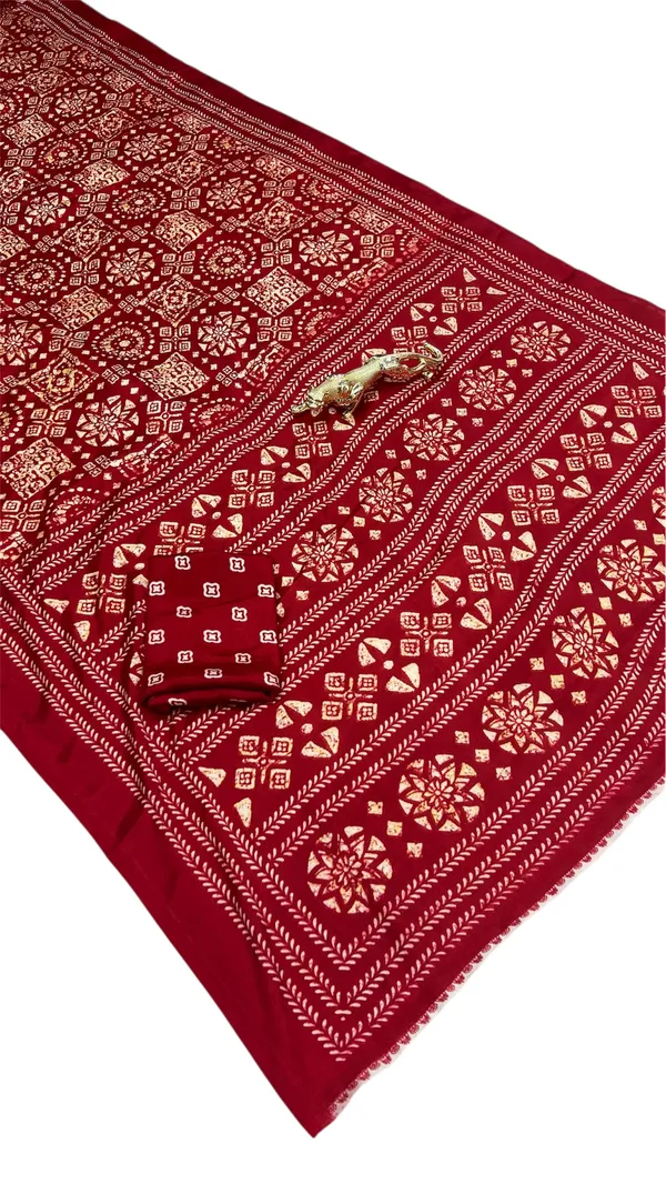Premium_Ajrakh_Model_Silk_Saree_For_Women_New_Ajrakh_Saree
Women