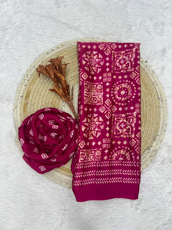 Premium_Ajrakh_Model_Silk_Saree_For_Women_New_Ajrakh_Saree
Women