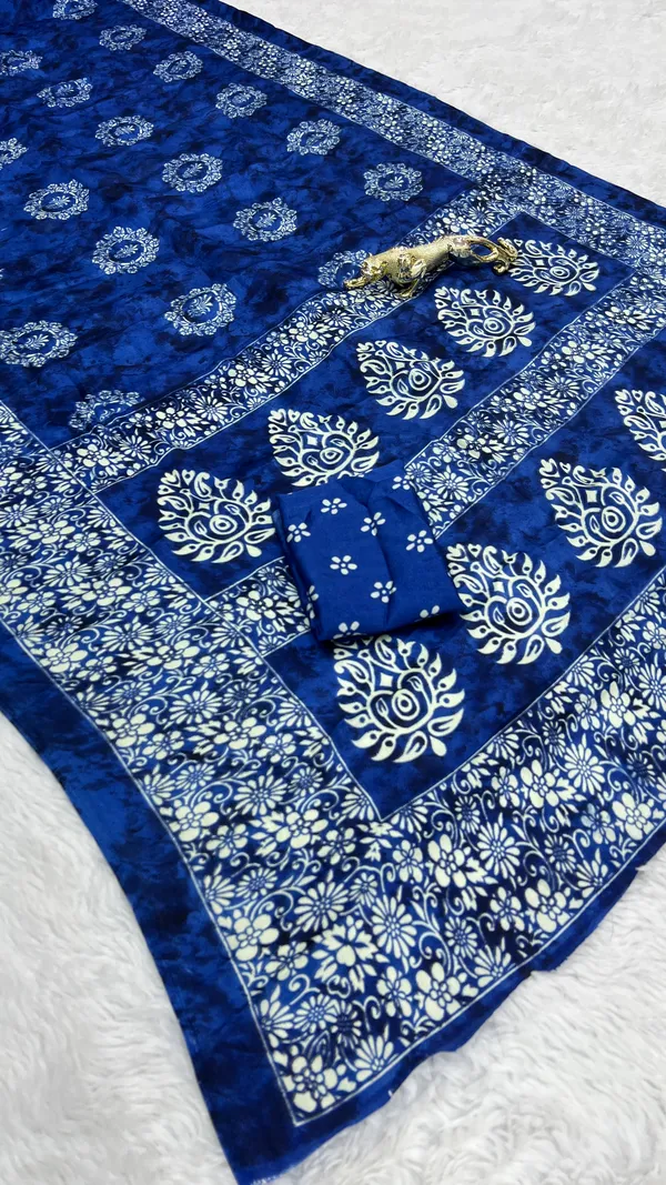 Ajrakh_Printed_Modal_Silk_Saree_With_Ajrakh_Blouse