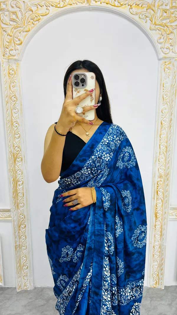 Ajrakh_Printed_Modal_Silk_Saree_With_Ajrakh_Blouse