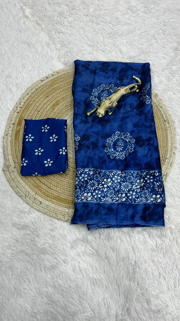 Ajrakh_Printed_Modal_Silk_Saree_With_Ajrakh_Blouse