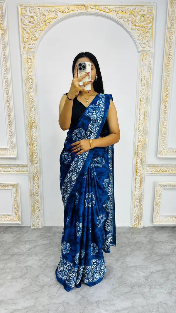 Ajrakh_Printed_Modal_Silk_Saree_With_Ajrakh_Blouse