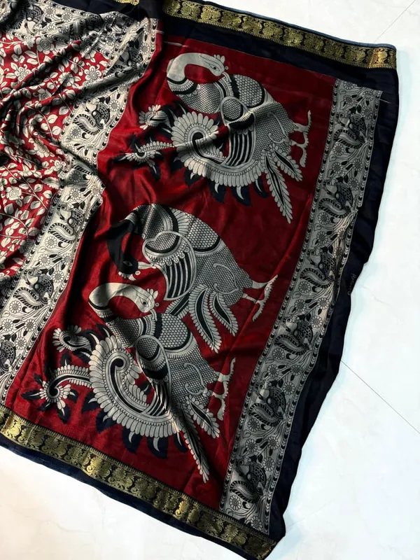 Elegant_Black_Dola_Silk_Saree_with_Floral_Weaving_&_Rich_Border_|_Premium_Festive_Wear_Saree