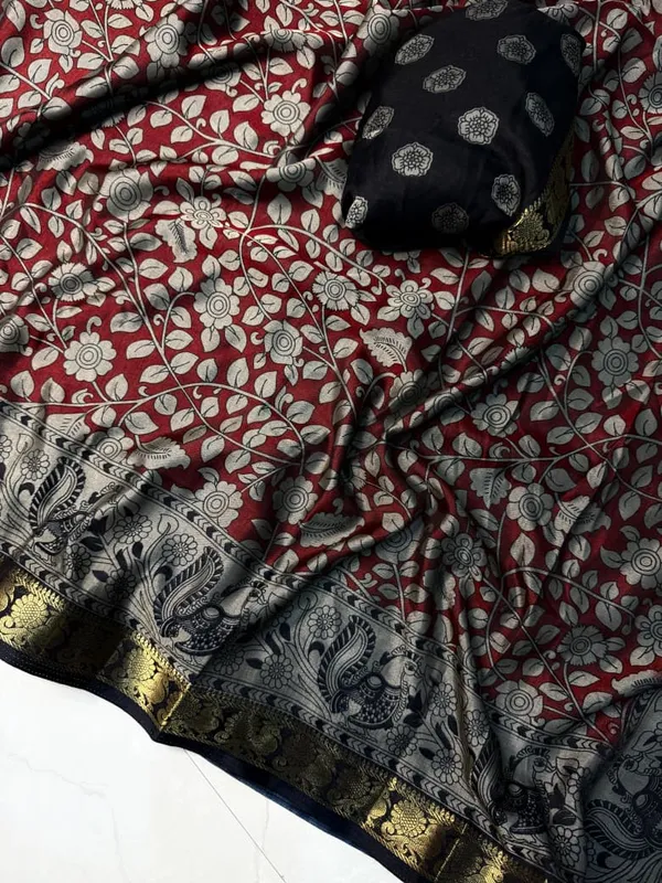Elegant_Black_Dola_Silk_Saree_with_Floral_Weaving_&_Rich_Border_|_Premium_Festive_Wear_Saree