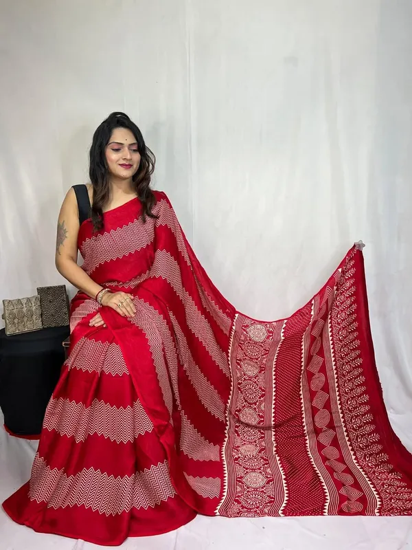 Elegant_Red_Ajrakh_Modal_Silk_Saree_with_Handcrafted_Pallu