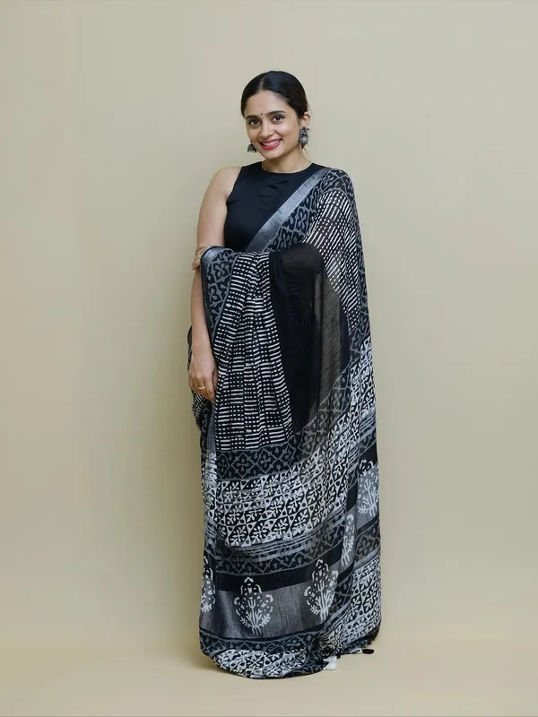 New_Pure_Western_Look_Silver_Patta_Linen_Saree_|_Premium_Soft_Linen_Saree_for_Women