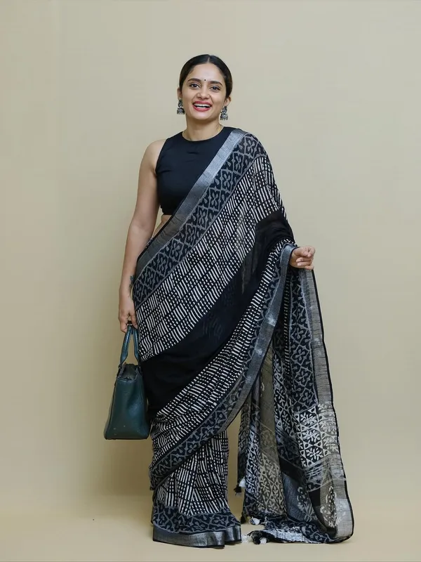 New_Pure_Western_Look_Silver_Patta_Linen_Saree_|_Premium_Soft_Linen_Saree_for_Women