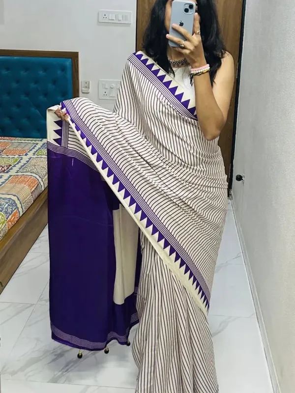 Purple_&_White_Striped_Modal_Silk_Saree_with_Circular_Pallu