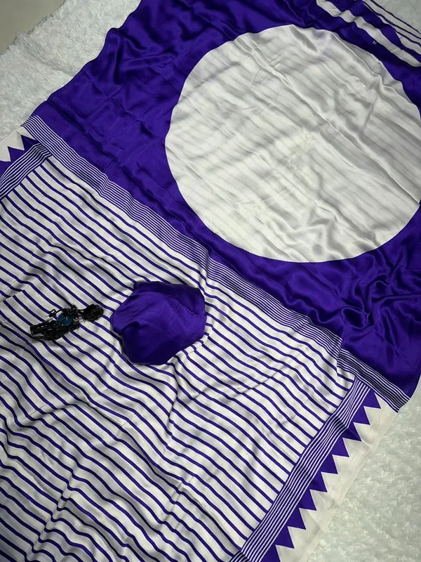 Purple_&_White_Striped_Modal_Silk_Saree_with_Circular_Pallu