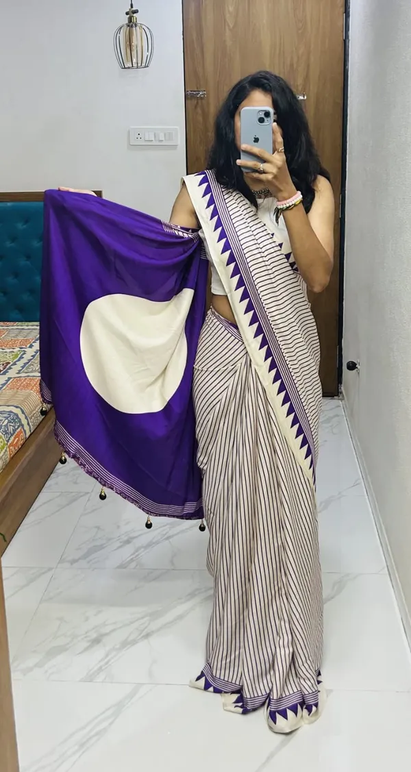 Purple_&_White_Striped_Modal_Silk_Saree_with_Circular_Pallu