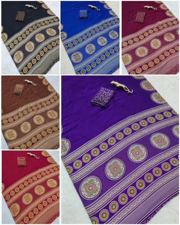 Purple_Modal_Ajrakh_Printed_Silk_Saree
