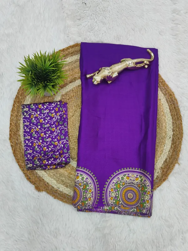 Purple_Modal_Ajrakh_Printed_Silk_Saree
