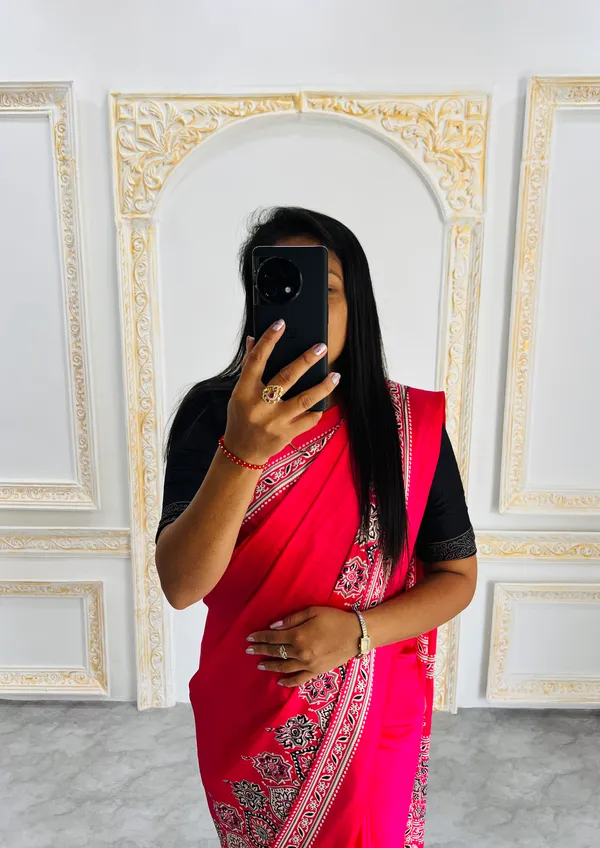 Premium_Ajrakh_Model_Silk_Saree