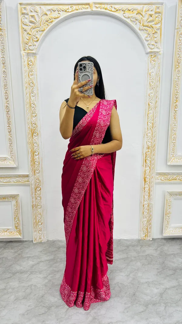 Ajrakh_Printed_Modal_Silk_Saree_With_Ajrakh_Blouse