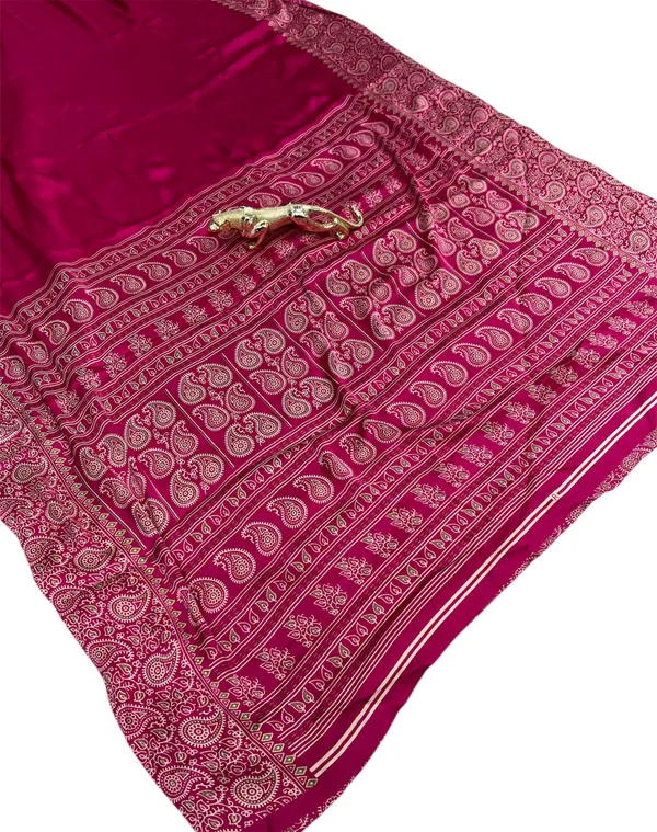 Ajrakh_Printed_Modal_Silk_Saree_With_Ajrakh_Blouse