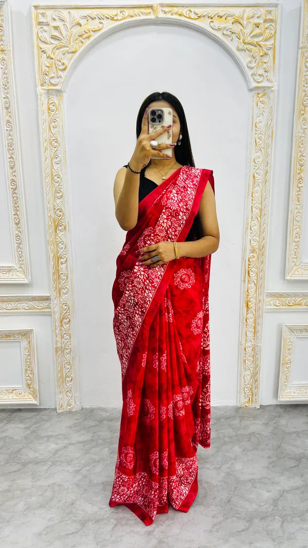 Ajrakh_Printed_Modal_Silk_Saree_With_Ajrakh_Blouse