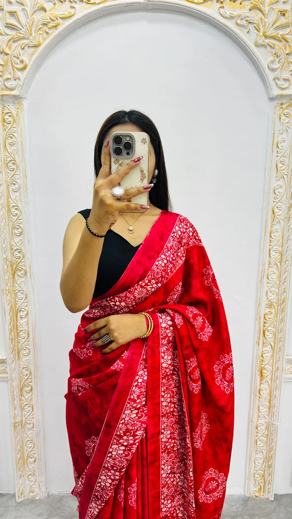 Ajrakh_Printed_Modal_Silk_Saree_With_Ajrakh_Blouse