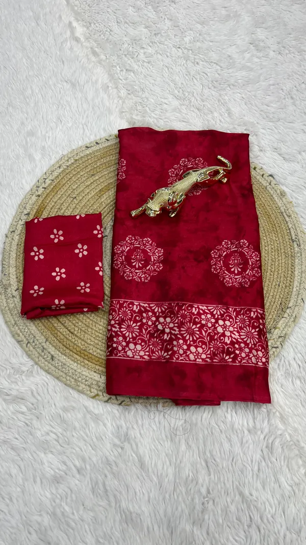 Ajrakh_Printed_Modal_Silk_Saree_With_Ajrakh_Blouse