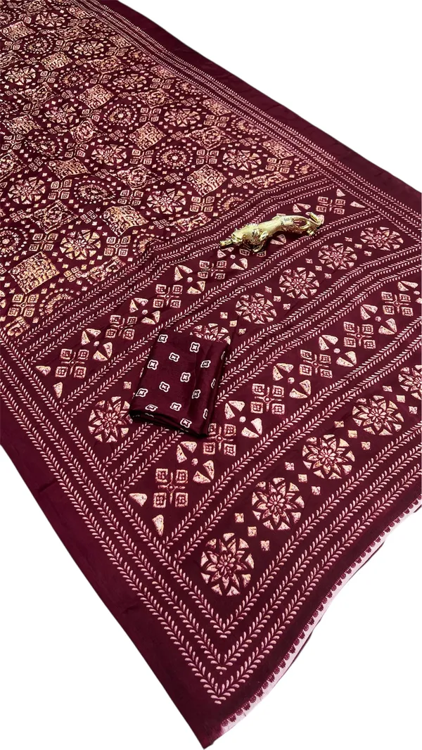 Premium_Ajrakh_Model_Silk_Saree_For_Women_New_Ajrakh_Saree
Women