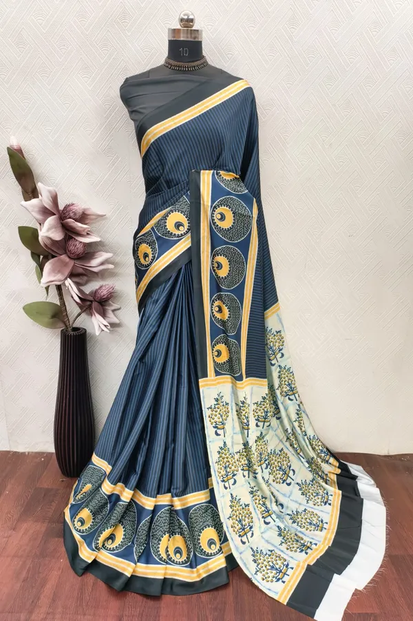 Mustard_Yellow_Stripe_Ajrakh_Modal_Satin_Silk_Saree_with_Polka_Pallu_|_Premium_Soft_Silk_Saree