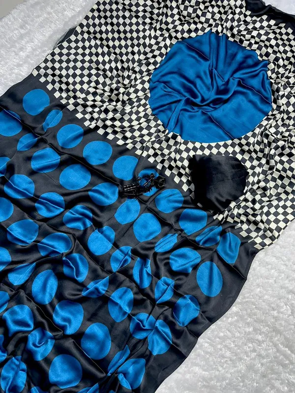 Designer_Blue_Polka_Print_Modal_Silk_Saree