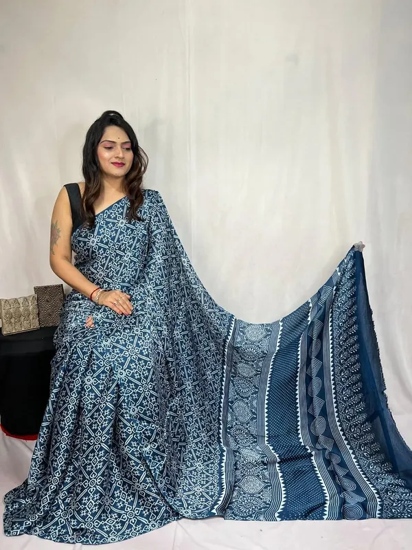 Ajrakh_Hand_Block_Inspired_Modal_Silk_Saree_|_Premium_Traditional_Wear