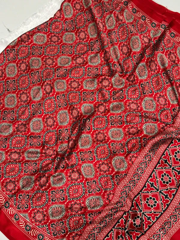 Red_Ajrakh_Printed_Soft_Modal_Silk_Natural_Print_Saree