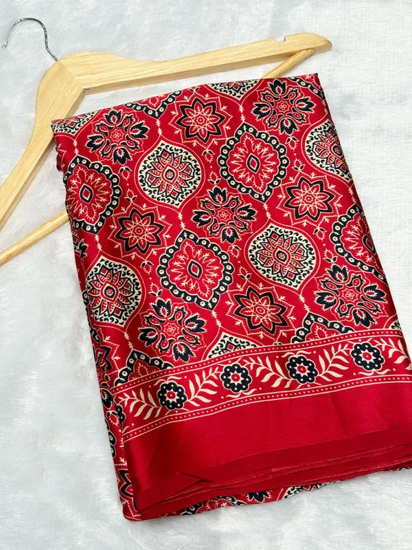 Red_Ajrakh_Printed_Soft_Modal_Silk_Natural_Print_Saree