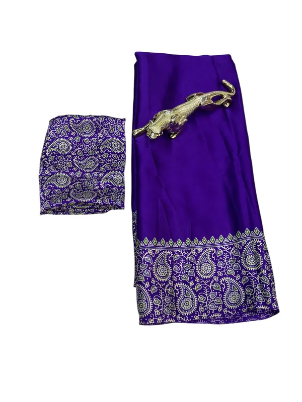 Ajrakh_Printed_Modal_Silk_Plain_Saree_With_Ajrakh_Blouse