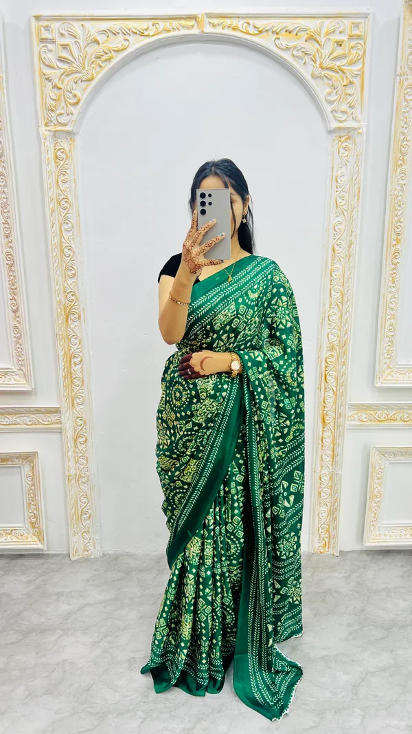 Premium_Ajrakh_Model_Silk_Saree_For_Women_New_Ajrakh_Saree
Women
