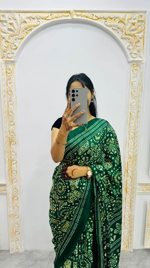 Premium_Ajrakh_Model_Silk_Saree_For_Women_New_Ajrakh_Saree
Women