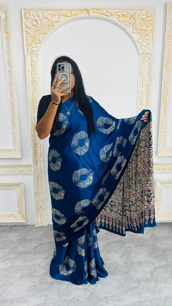 Elegant_Ajrakh_Modal_Silk_Saree_with_Statement_Circular_Prints_&_Rich_Border