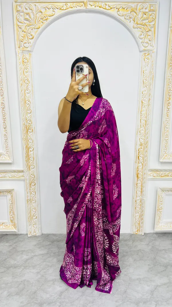Ajrakh_Printed_Modal_Silk_Saree_With_Ajrakh_Blouse