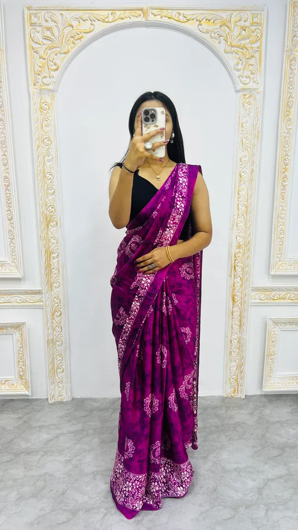 Ajrakh_Printed_Modal_Silk_Saree_With_Ajrakh_Blouse