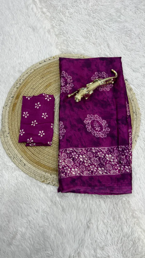 Ajrakh_Printed_Modal_Silk_Saree_With_Ajrakh_Blouse