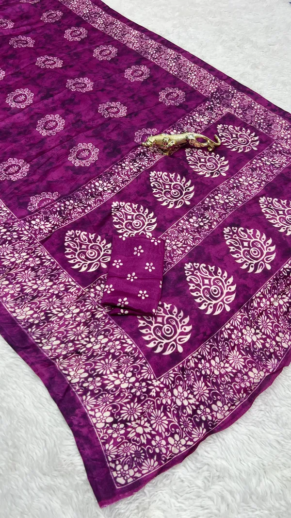 Ajrakh_Printed_Modal_Silk_Saree_With_Ajrakh_Blouse