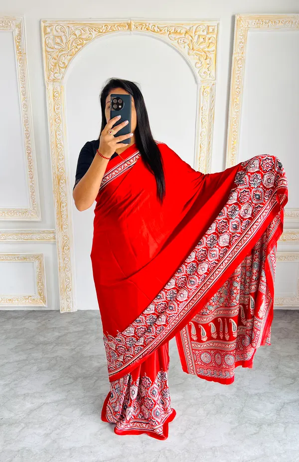 Premium_Ajrakh_Model_Silk_Saree
