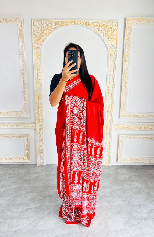 Premium_Ajrakh_Model_Silk_Saree
