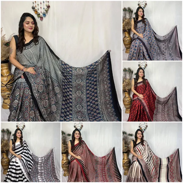 Indigo_Blue_Ajrakh_Modal_Silk_Saree_with_Classic_Ethnic_Motifs