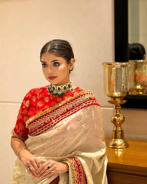 Premium_Ajrakh_Model_Silk_Saree_For_Women_New_Ajrakh_Saree
Women