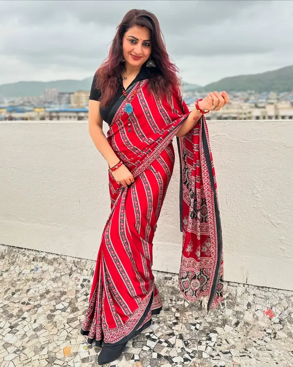 Premium_Ajrakh_Model_Silk_Saree