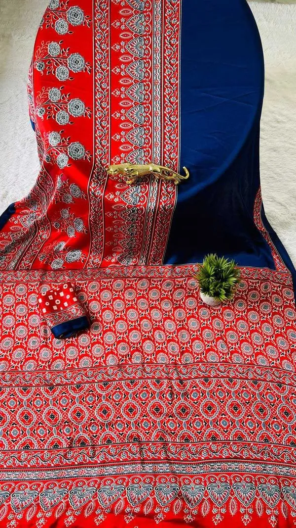 Ajrakh_Modal_Silk_Saree_Online_|_Traditional_Print_Saree_with_Rich_Borders
