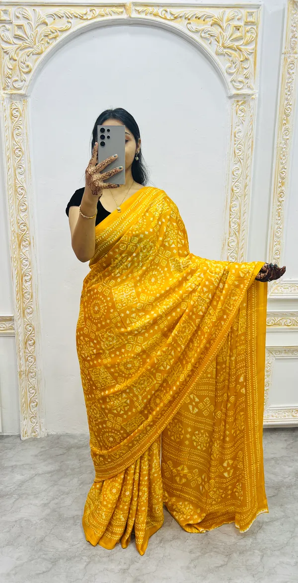 Premium_Ajrakh_Model_Silk_Saree_For_Women_New_Ajrakh_Saree
Women