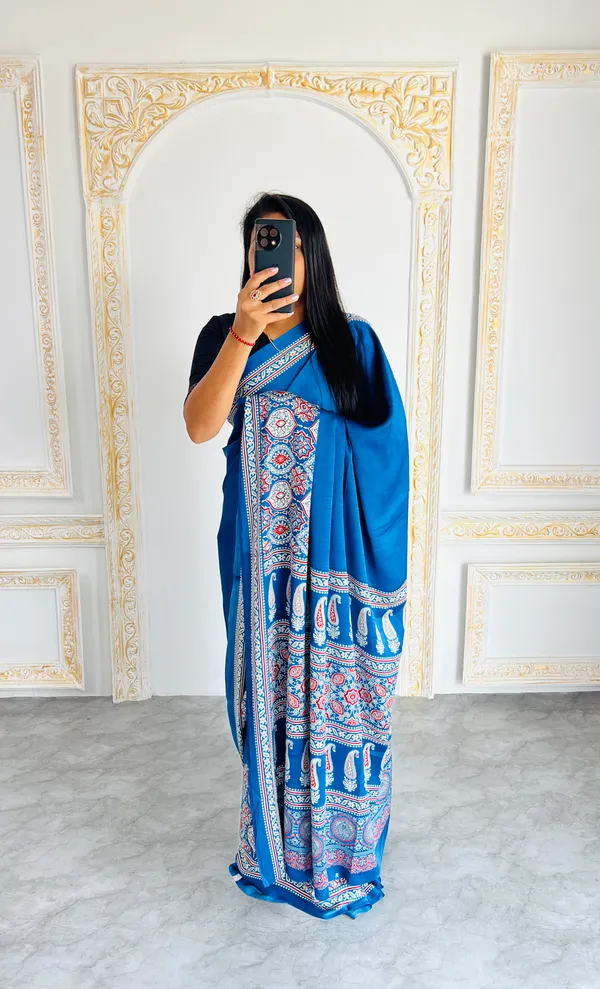 Premium_Ajrakh_Model_Silk_Saree