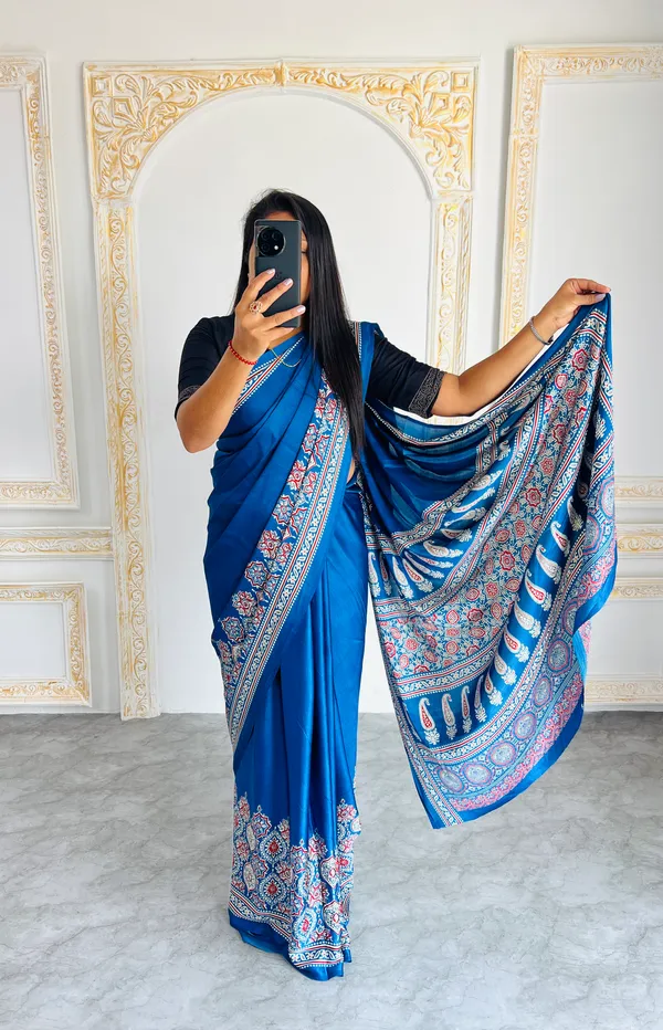 Premium_Ajrakh_Model_Silk_Saree