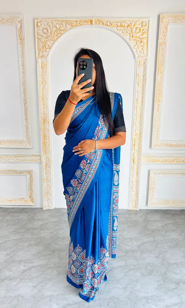 Premium_Ajrakh_Model_Silk_Saree