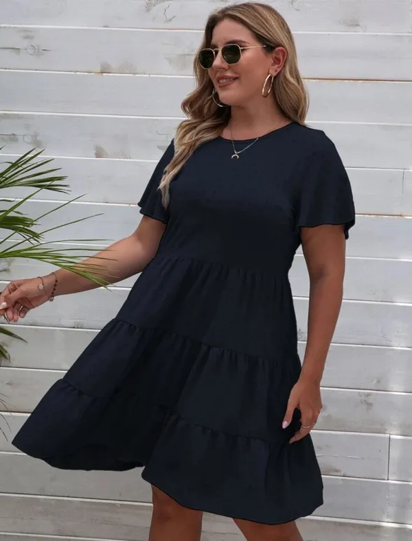 Black_Swiss_Dot_Ruffle_Hem_Dress