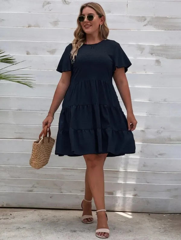Black_Swiss_Dot_Ruffle_Hem_Dress