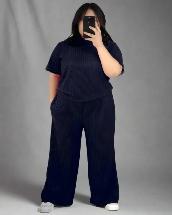 Navy_Blue_Ribbed_Lycra_Premium_Ribbed_Tee_&_Pocket_Wide_Leg_Pants_Set