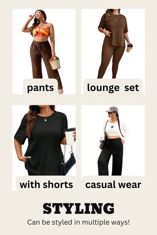 Black_Ribbed_Lycra_Premium_Ribbed_Tee_&_Pocket_Wide_Leg_Pants_Set
